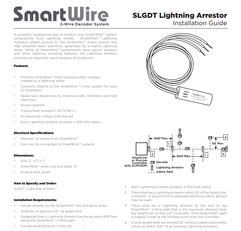 SLGDT Lightning Arrestor Installation Guide Support